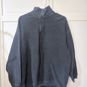 Aerie Charcoal Half-Zip Sweatshirt